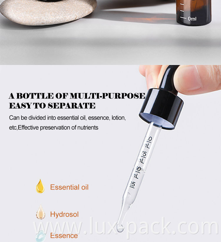5ml 10ml 20ml Cosmetic Essential Oil Bottle Screw Black Plastic Lid